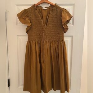 Charming Kids Dress in Mustard Yellow